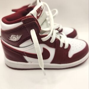 Jordan Kids Sneakers Maroon and White
